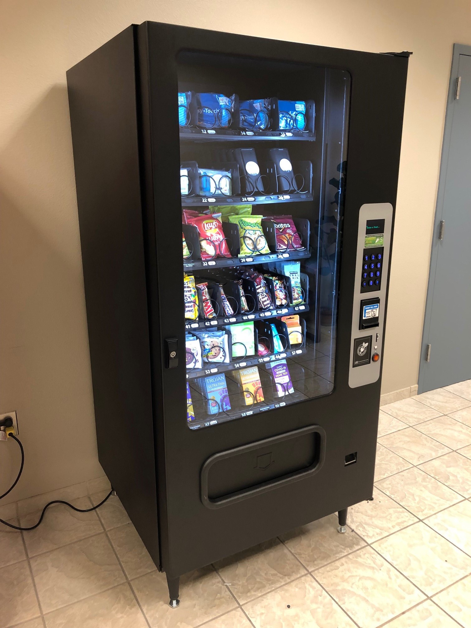 The Kevend harm reduction vending machine on the Health Department's second floor.