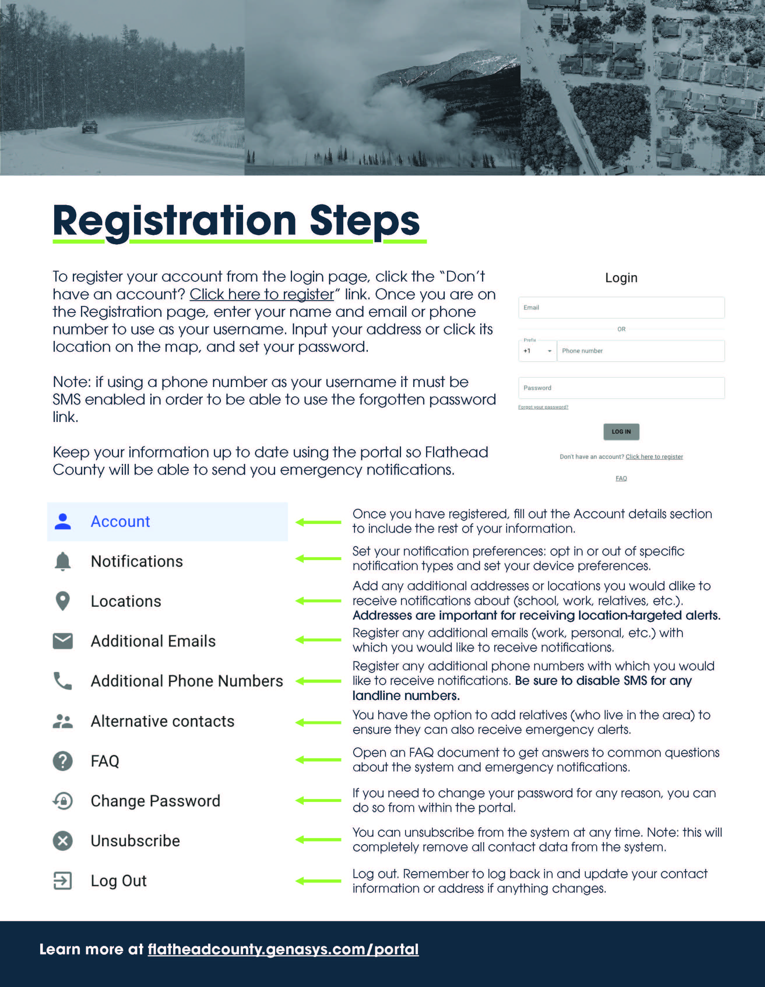 Genasys Alert Registration Flyer